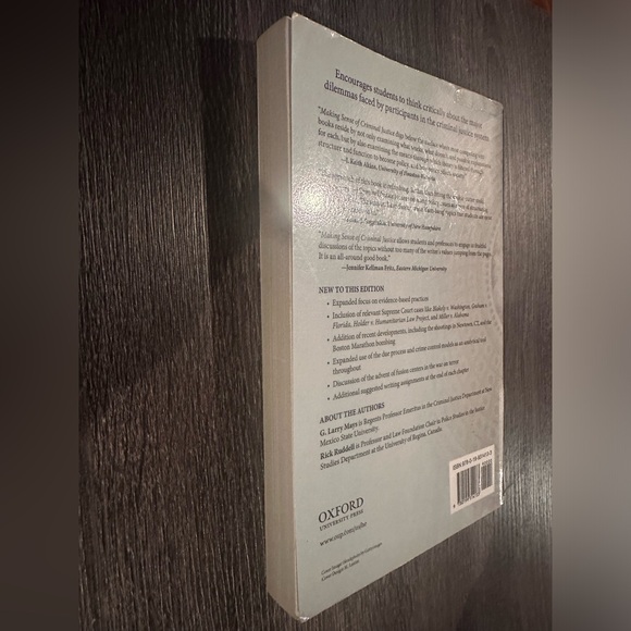 Making Sense of Criminal Justice: Policies and Practices 978-0190679279 - Picture 3 of 3